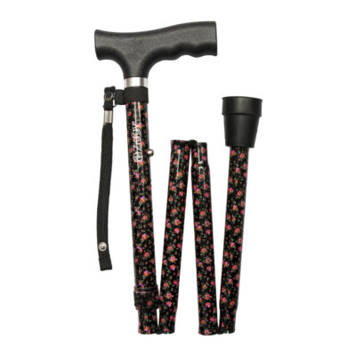Kävelykeppi taittuva 96A Black Floral