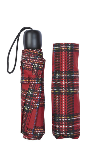 Taitettava sateenvarjo UB751 Red Tartan